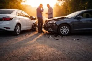 car accident scene - should you accept a car accident settlement or hire a lawyer?